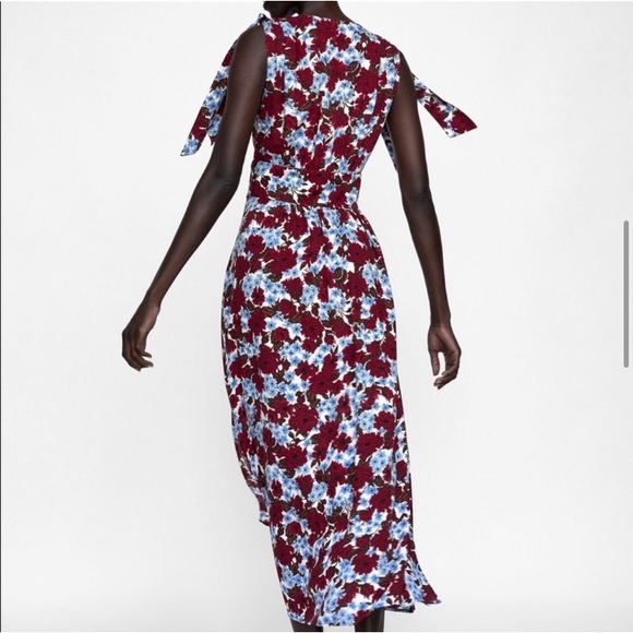 ZARA FLORAL MAXI DRESS Small - Picture 9 of 10